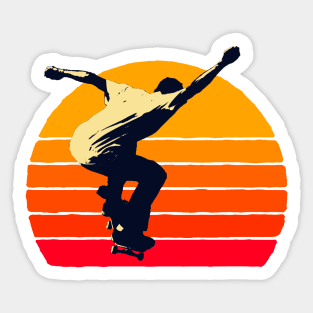 Skateboard Sunrise Sticker